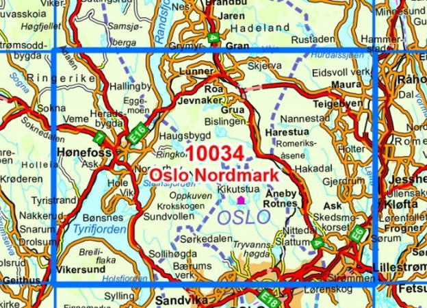 TOPO Wandelkaart 10034 / Oslo Nordmark Nordeca AS