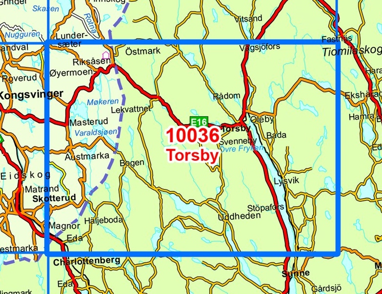 TOPO Wandelkaart 10036 - Torsby- Uppland - Nordeca AS
