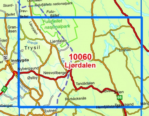TOPO Wandelkaart 10060 - Ljørdalen- Hedmark - Nordeca AS