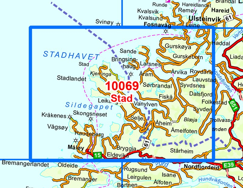 TOPO Wandelkaart 10069 - Statt- Selje - Nordeca AS