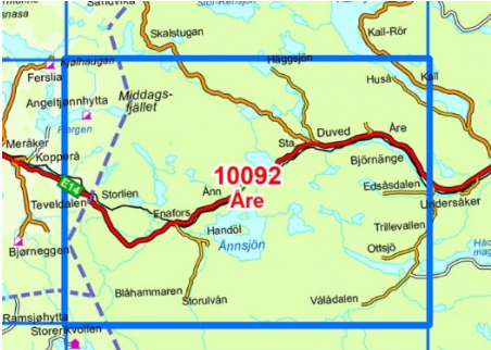 TOPO Wandelkaart 10092 - Are- Jämtlands län - Nordeca AS