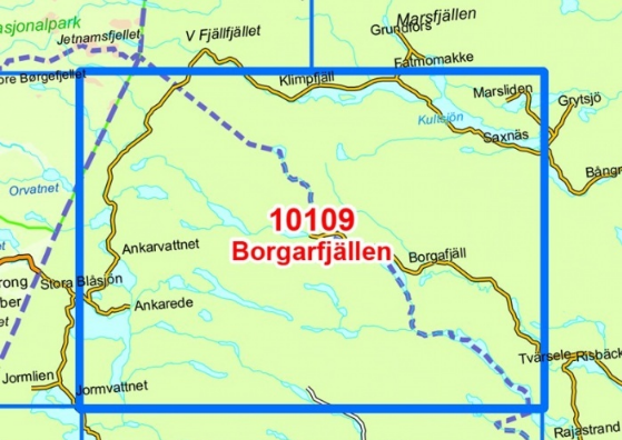 TOPO Wandelkaart 10109 - Borgafjällen - Nordeca AS