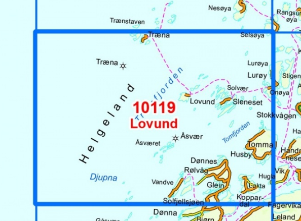 TOPO Wandelkaart 10119 - Lovund- Nordland - Nordeca AS