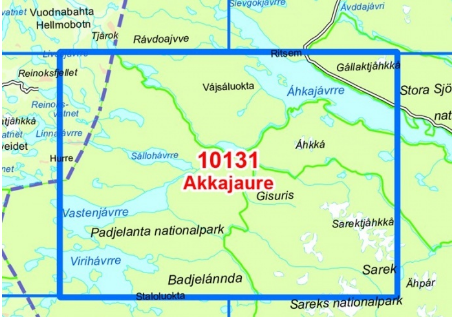 TOPO Wandelkaart 10131 - Akkajaure- Noord - Nordeca AS