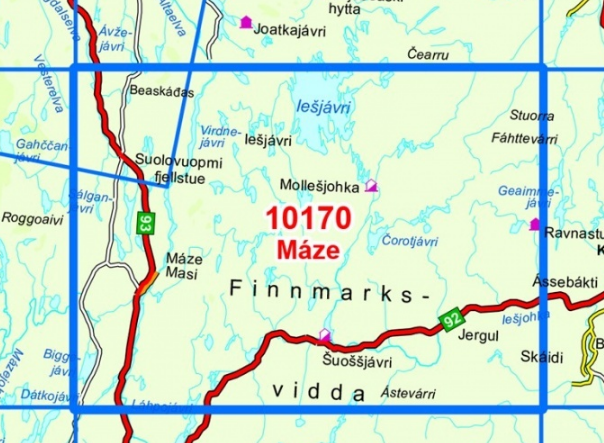TOPO Wandelkaart 10170 - Maze- Finnmark - Nordeca AS