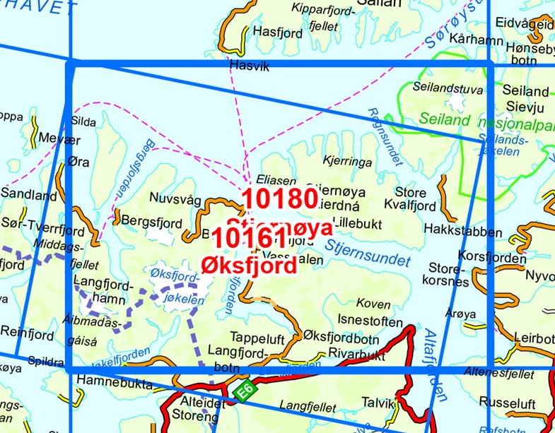 TOPO Wandelkaart 10180 - Stjernoya- Finnmark - Nordeca AS