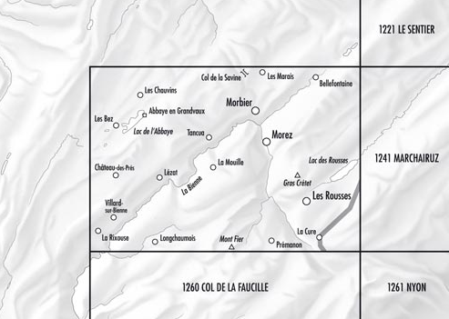 TOPO Wandelkaart 1240 - Les Rousses Franche Comté - Swisstopo