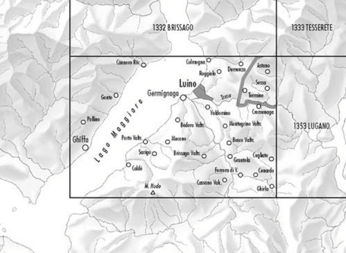 TOPO Wandelkaart 1352 - Luino Varese Italië - Swisstopo