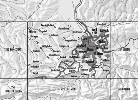Topografische kaart 213 - Base Jura Zwitserland - Swisstopo