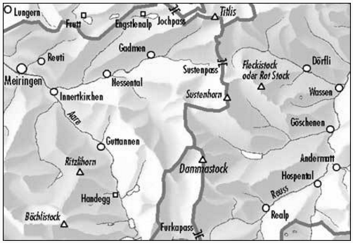 TOPO Wandelkaart 255t - Sustenpass- Berner Oberland - Swisstopo