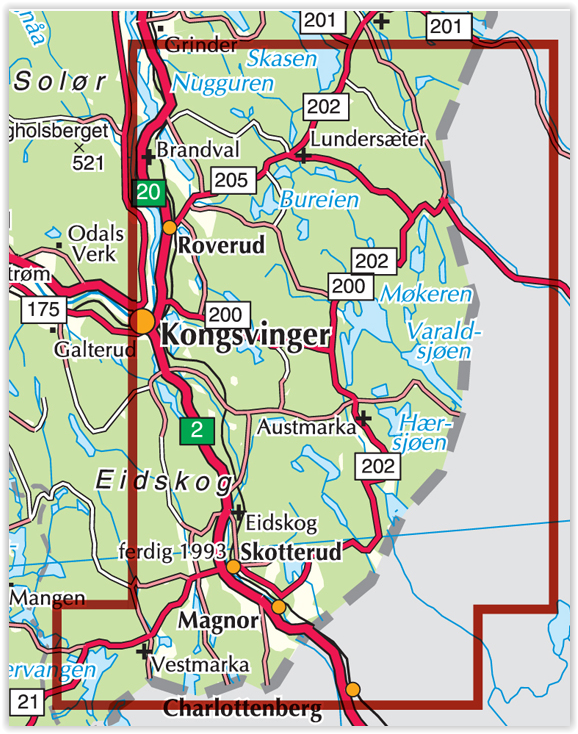 TOPO Wandelkaart 2676 - Finnskogen Sør- Hedmark - Nordeca AS