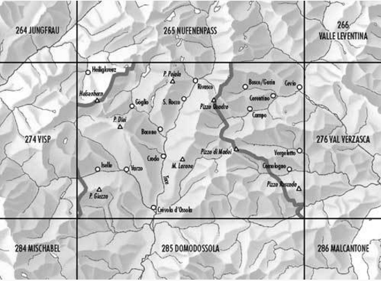 Topografische kaart 275 - Valle Antigorio Lombardije - Swisstopo