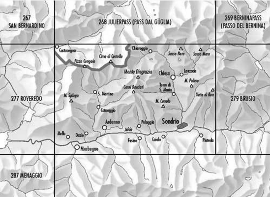 Topografische kaart 278 - Monte Disgrazia Lombardije - Swisstopo