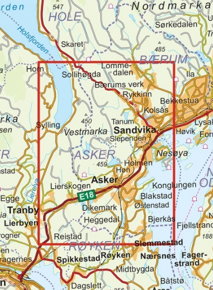 TOPO Wandelkaart 2795 - Oslo- Vestmark - Nordeca AS
