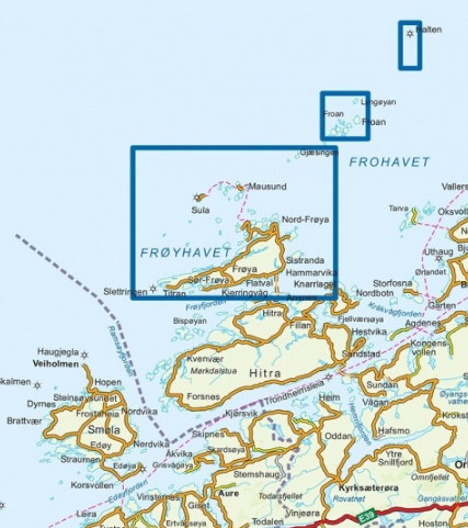 TOPO Wandelkaart 2814 - Frøya- Sogn og Fjordane - Nordeca AS