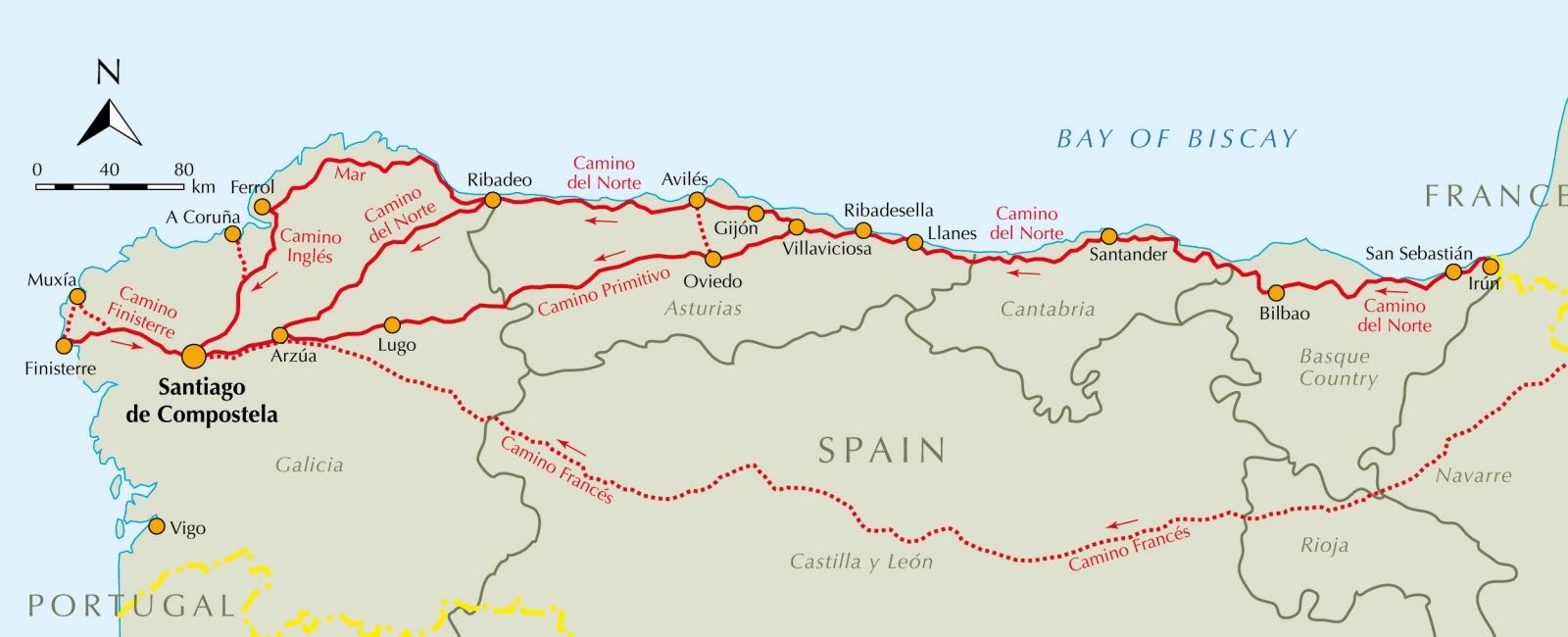 Wandelgids - Camino Inglés and Ruta do Mar - Cicerone 
