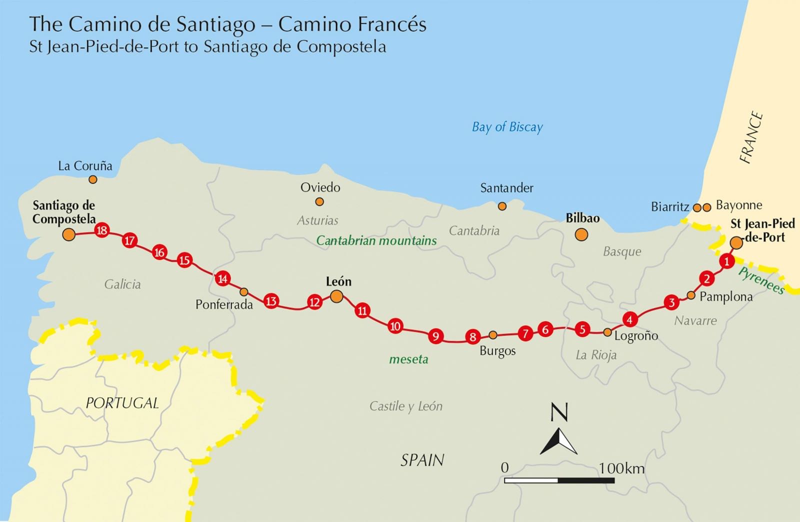 Fietsgids - Cycling the Camino de Santiago - Cicerone Press