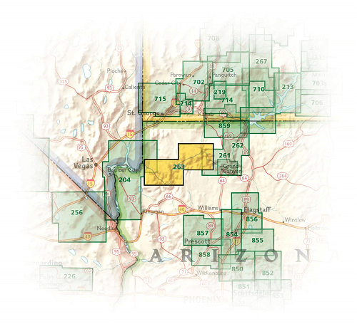 TOPO Wandelkaart 263 - Grand Canyon West NP- Arizona - Nat Geo