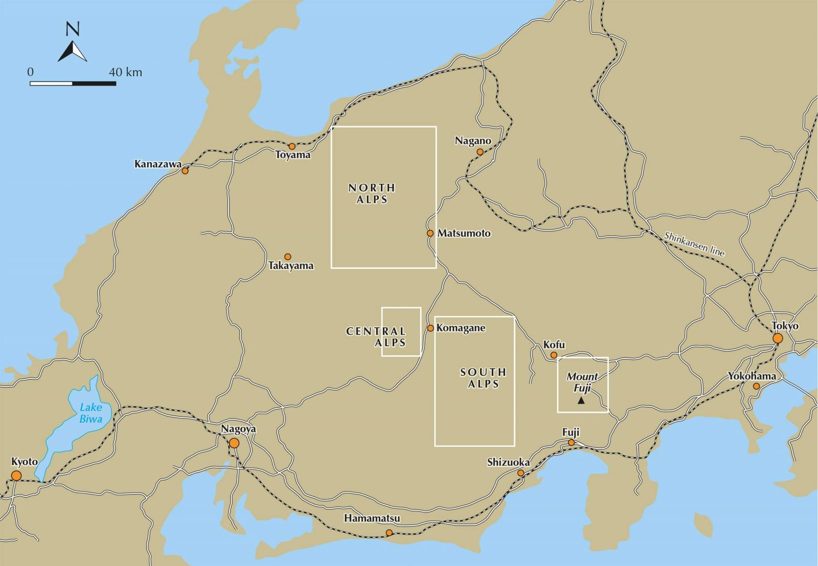 Wandelgids - The Japan Alps & Mount Fiji (9781852849474) Cicerone