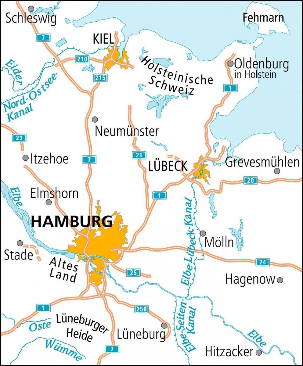 Fietskaart 02 - Holstein & Hamburg (9783870738242) ADFC