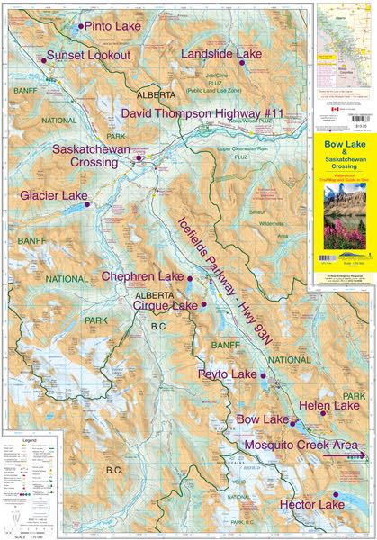 Wandelkaart - Bow Lake & Saskatchewan (9781895526837) GemTrek