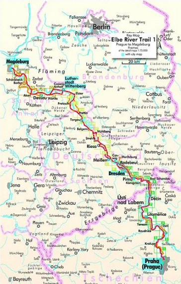 Fietsgids Elbe River Trail - D1 - Praha na Magdeburg - Bikeline