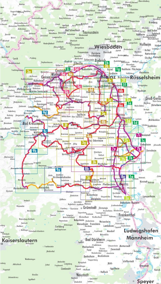 Fietsgids - Rheinhessen- Worms- Mainz- Bingen & Alzey - Bikeline