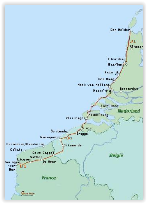 Fietsgids Noordzeeroute LF1 (9789058816382) Buijten & Schipperheijn 