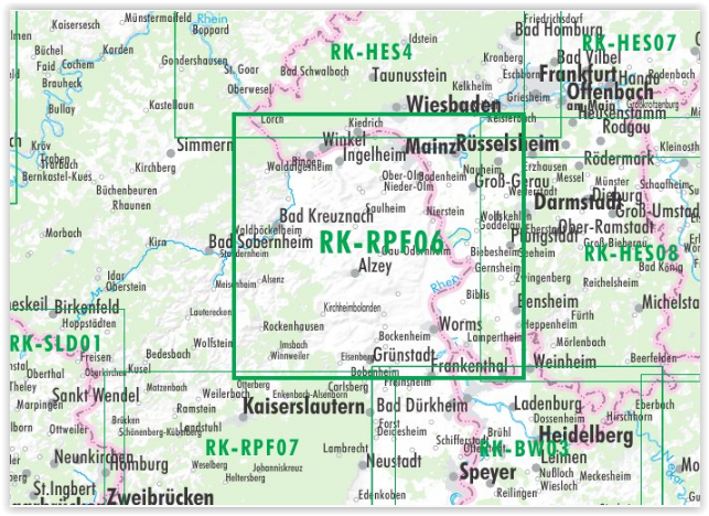 Fietskaart RPF06 - Radkarte Rheinhessen - Bikeline
