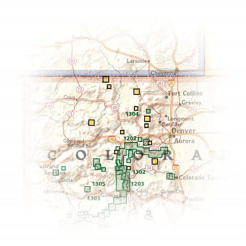 TOPO Wandelkaart 1304 - Colorado Backpack Loops- Noord - Natgeo