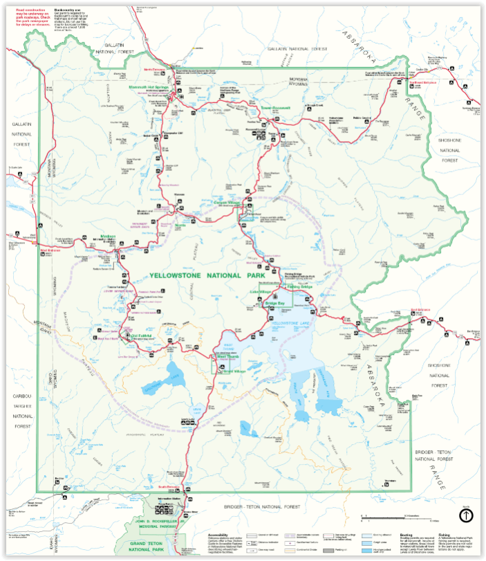 TOPO Wandelkaart 201 - Yellowstone NP- Wyoming - Nat Geo