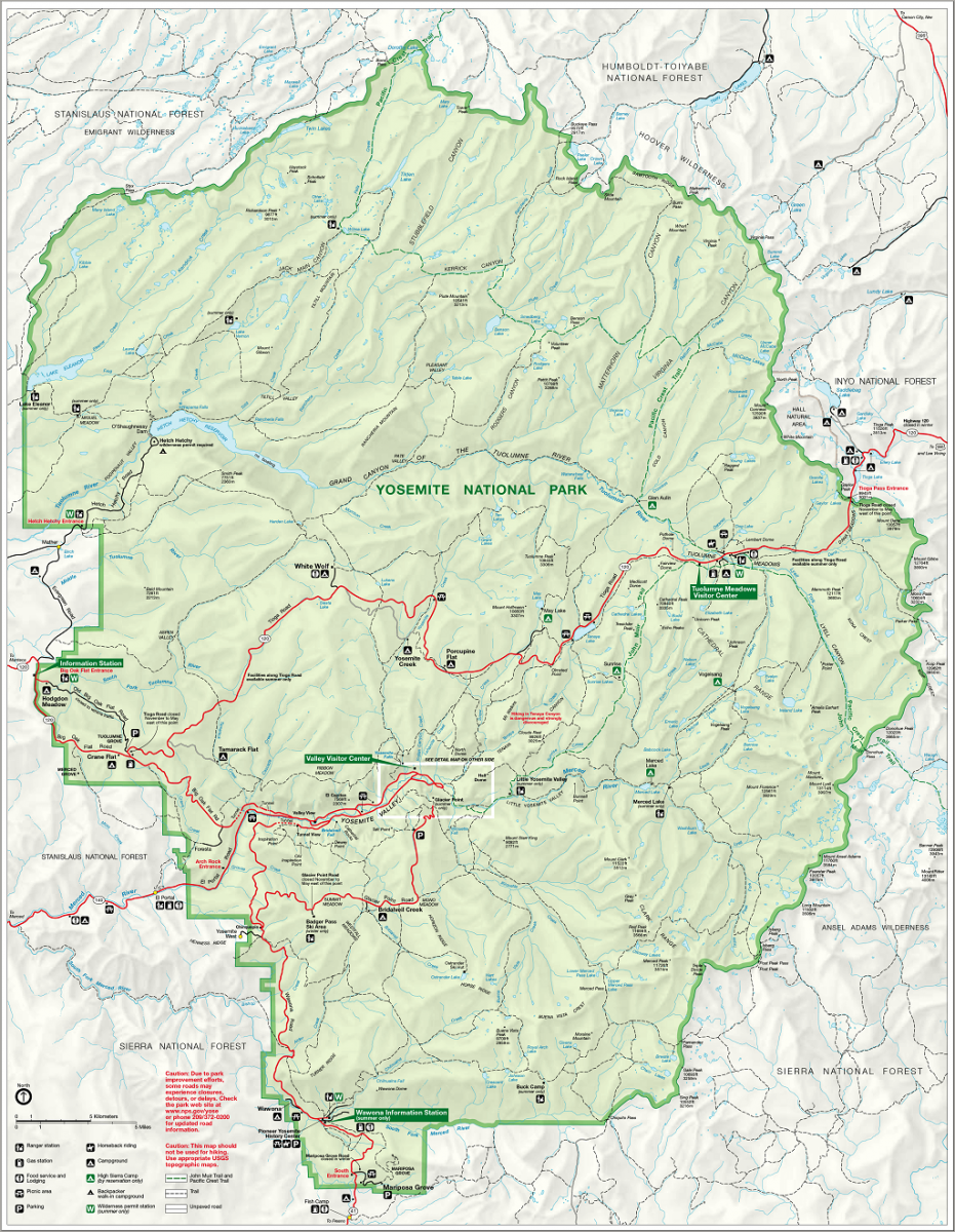 TOPO Wandelkaart 206 - Yosemite NP- California - Nat Geo