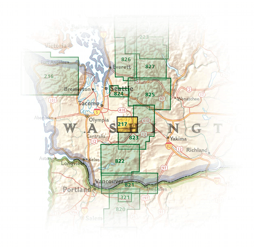 TOPO Wandelkaart 217 - Mount Rainier NP- Washington - Nat Geo
