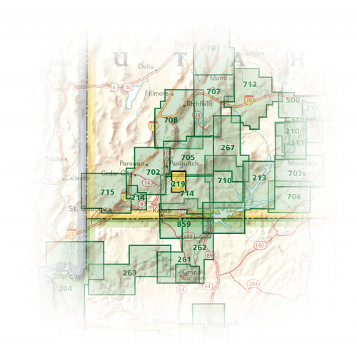 TOPO Wandelkaart 219 - Bryce Canyon NP Utah - Natgeo