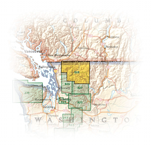 TOPO Wandelkaart 223 - North Cascades NP- Washington - Nat Geo