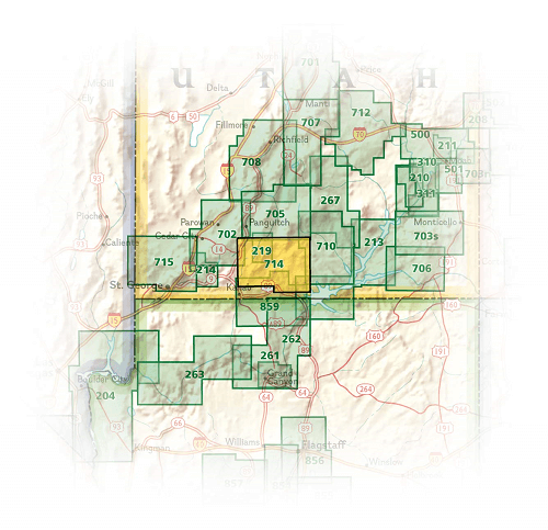 TOPO Wandelkaart 714 - Grand Staircase- Paunsaugunt Plateau- Utah