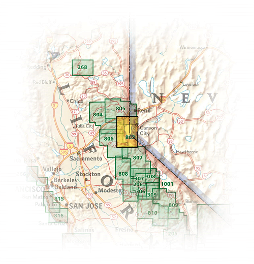 TOPO Wandelkaart 803 - Lake Tahoe Basin - California - Nat Geo