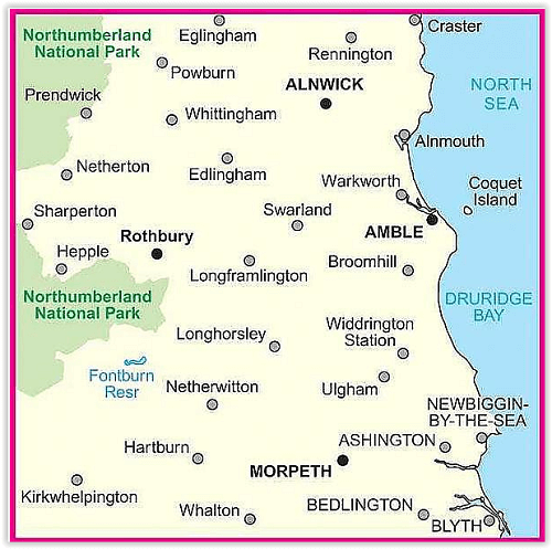 TOPO Wandelkaart 81 - Alnwick & Morpeth- Northumberland- England