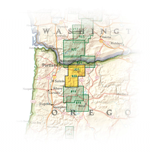 TOPO Wandelkaart 820 - Mount Hood & Willamette National Forest