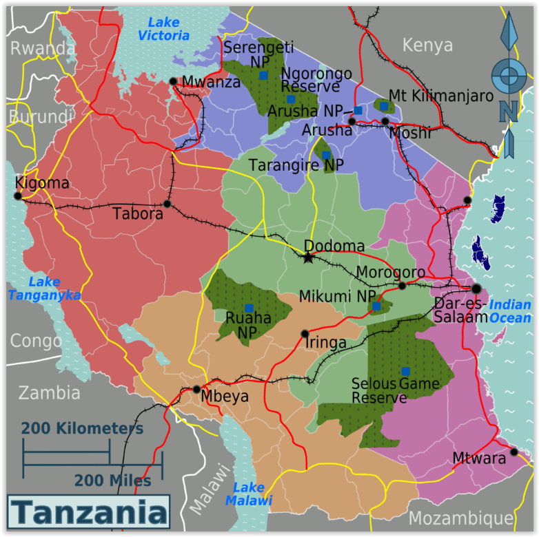 Wandelkaarten: Tanzania
