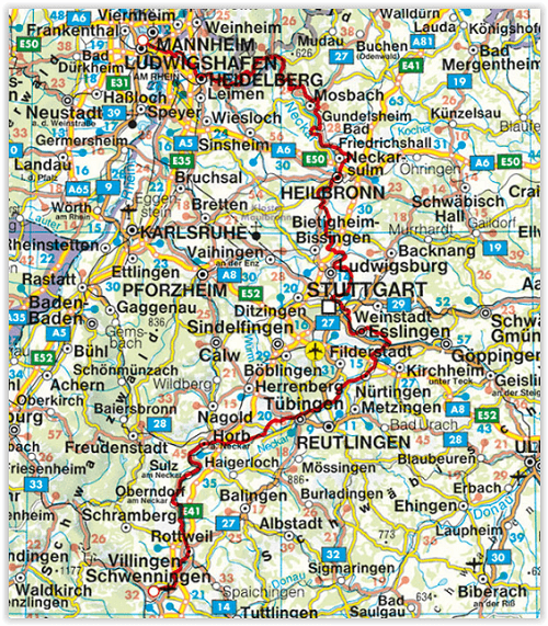 Wandelgids Neckarweg - Rother