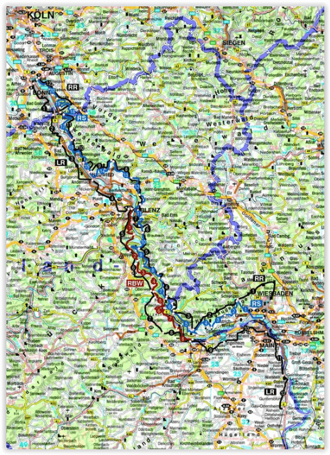 Wandelgids Rheinsteig - Rheinburgenweg & höhenwegen - Rother