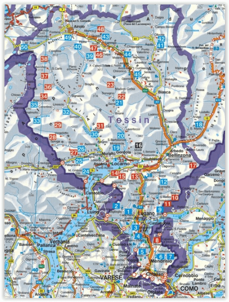 Wandelgids Tessin - tussen Gotthard & Luganer See - Rother
