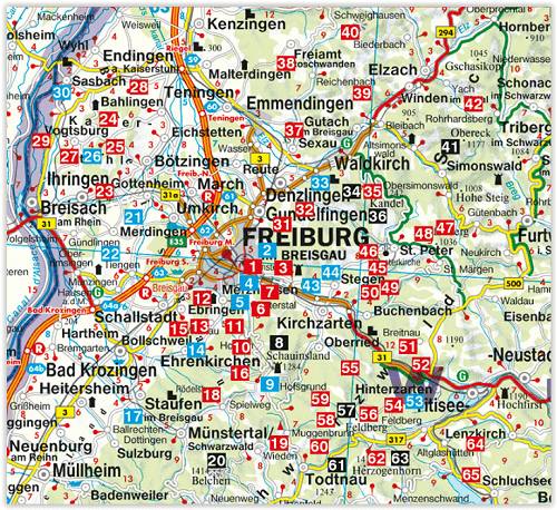Wandelgids rondom Freiburg - Rother