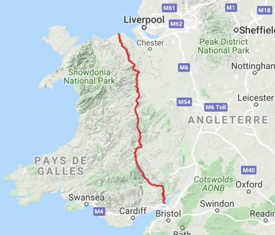 Wandelkaart - Offa's Dyke Path - XT40 - Harvey Maps