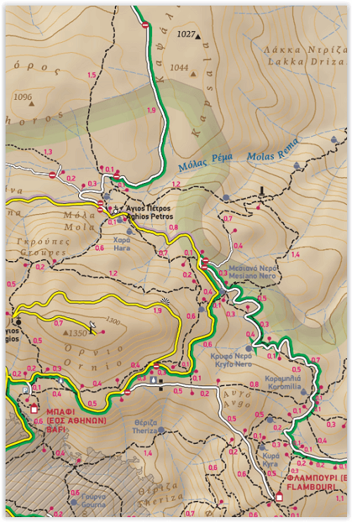 Wandelkaart 239 - Parnitha NP - Terrain maps