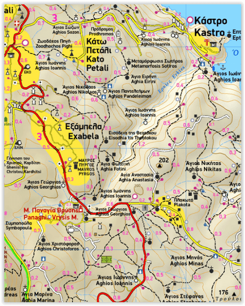 Wandelkaart 304 - Sifnos Griekenland - Terrein Maps