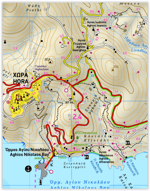 Wandelkaart 318 - Anafi Griekenland - Terrein Maps