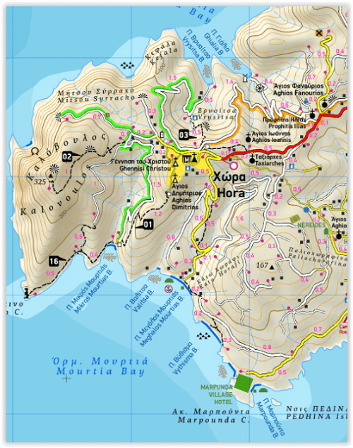 Wandelkaart 321 - Nisos- Alonnisos - Terrein Maps