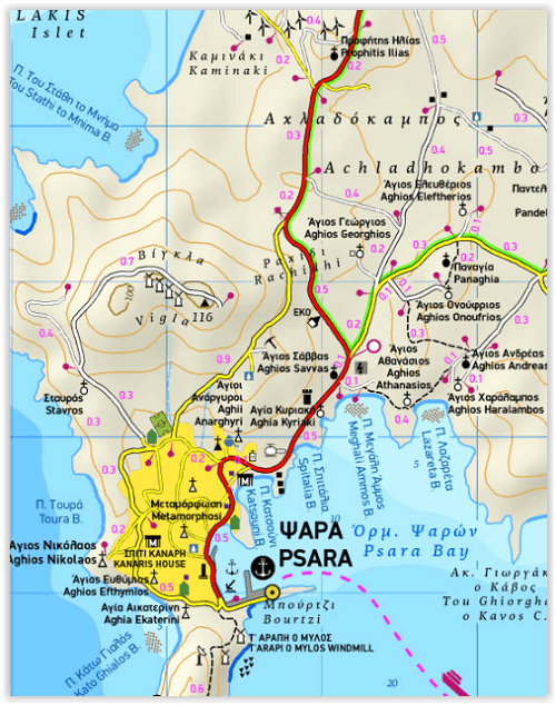 Wandelkaart 329 - Psara Griekenland - Terrein Maps 